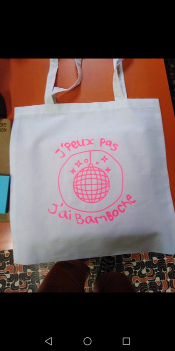 Le résultat sur mon tote-bag !